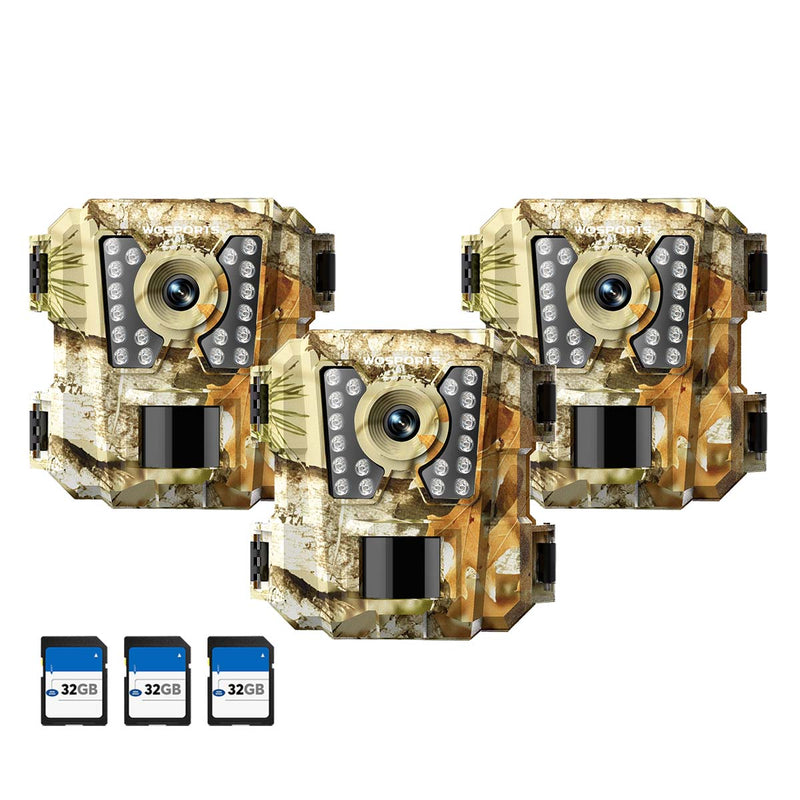 WOSPORTS G100 Trail Camera 3 Pack