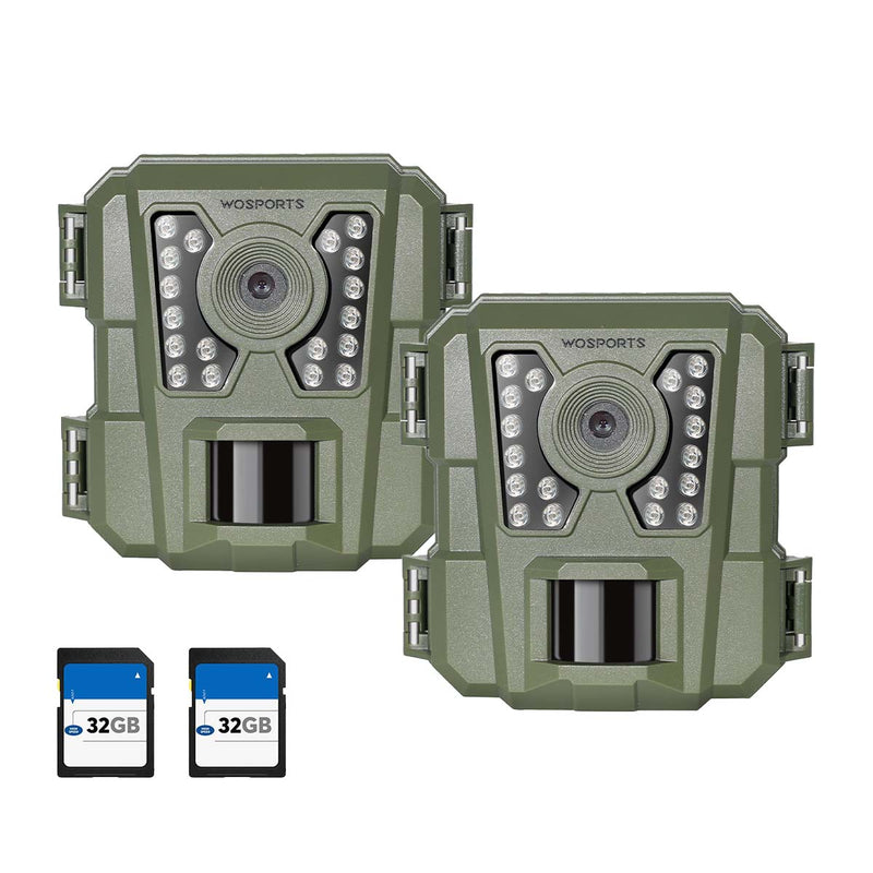 WOSPORTS  G100 Trail Camera Green 2 Pack