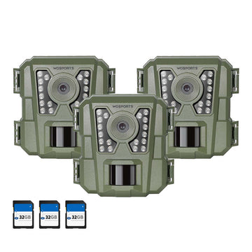 WOSPORTS  G100 Trail Camera Green 3 Pack