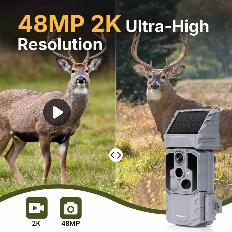 WOSPORTS G600PRO Wi-Fi Solar Trail Camera 2 Pack