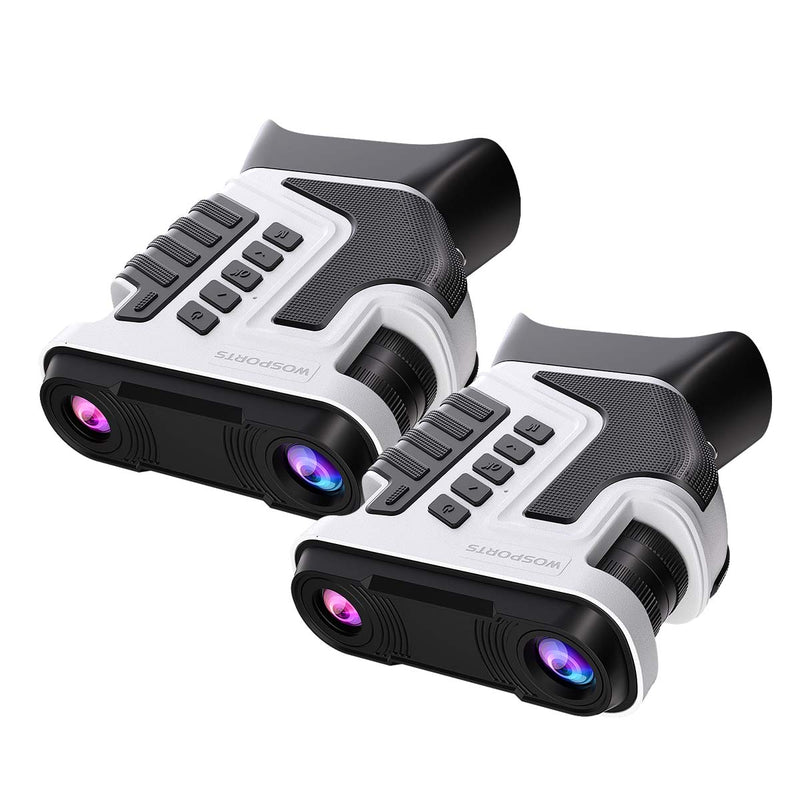 WOSPORTS NV400 Night Vision Binoculars White 2 Pack