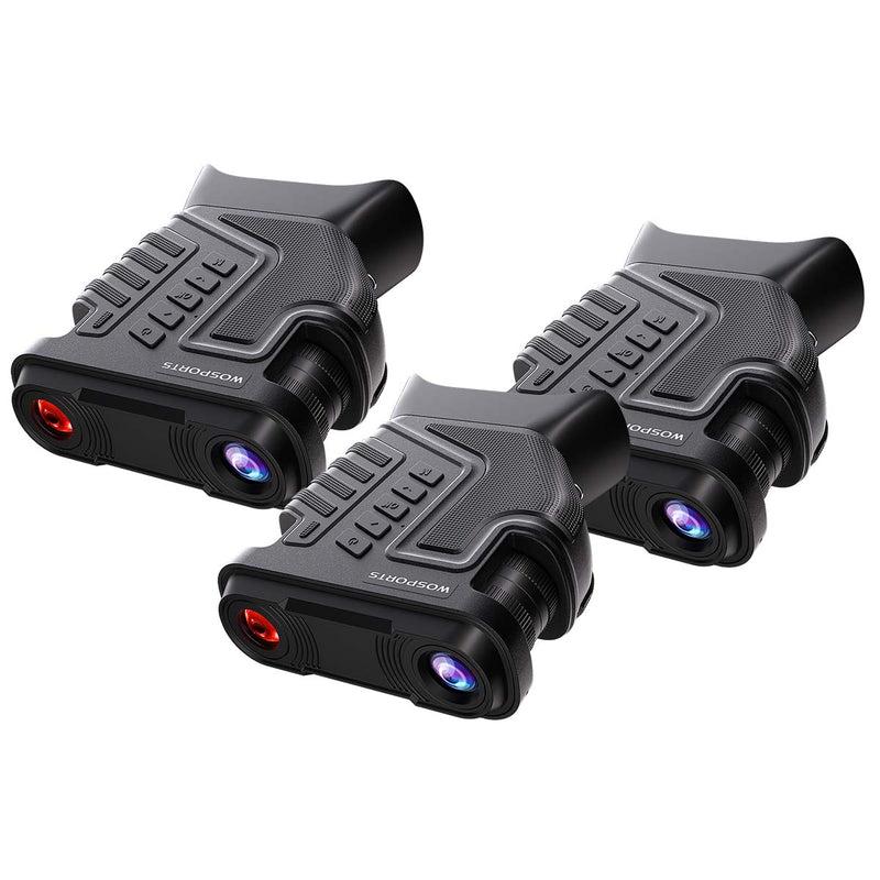 WOSPORTS NV400 Night Vision Binoculars Black 3 Pack