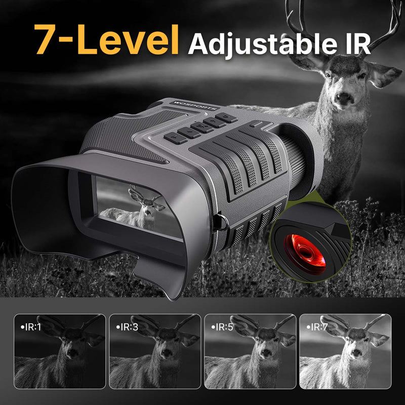WOSPORTS NV400 Night Vision Binoculars Black 3 Pack