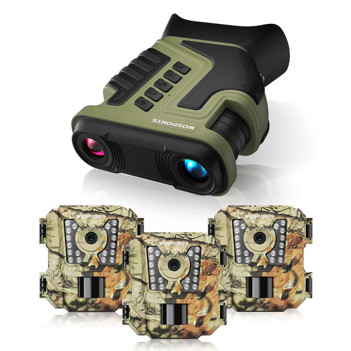 New Year Adventure Bundle: NV400 Night Vision Green + G100 Trail Cameras 3 Pack