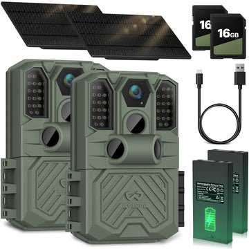 WOSODA G300plus Solar Powered Trail Camera 2 Pack