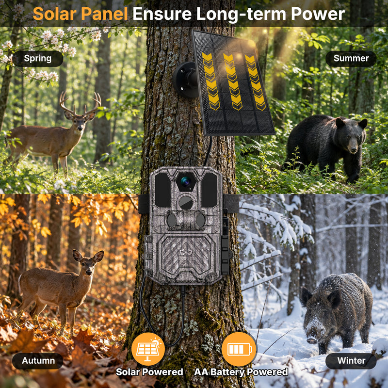 WOSODA G300plus Solar Powered Trail Camera