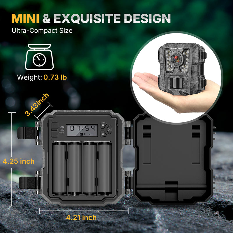 WOSPORTS G100 Mini Trail Camera 2 Pack