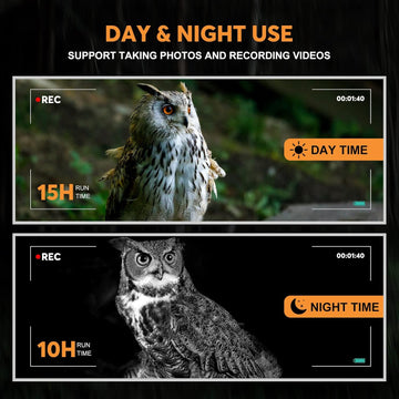 WOSPORTS Night Vision Binoculars, 10X Optical + 8X Digital Zoom  – 1300FT Range, 3'' Screen, Rechargeable, 64GB Card – Ideal for Bird Watching, Wildlife & Outdoor Photography