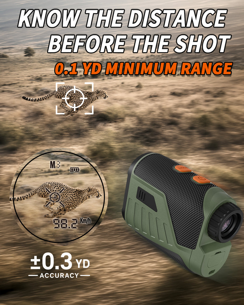 WOSPORTS L16H Range Finder for Hunting, 2,300 Yards, Rechargeable