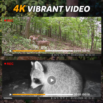 WOSODA G900 Trail Camera 48MP 4K Hunting Camera 3 Pack