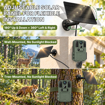 WOSODA G300plus Solar Powered Trail Camera 2 Pack