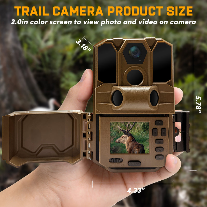 WOSODA G300plus Trail Camera 40MP 2K Hunting Camera 3 Pack
