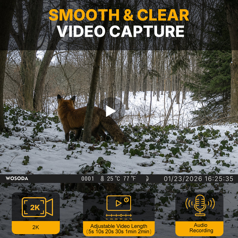 WOSODA G300plus Trail Camera 40MP 2K Hunting Camera