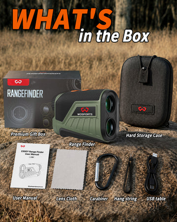 WOSPORTS L16H Range Finder for Hunting, 2,300 Yards, Rechargeable