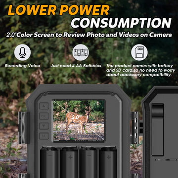 WOSODA G900 Trail Camera 48MP 4K Hunting Camera 3 Pack
