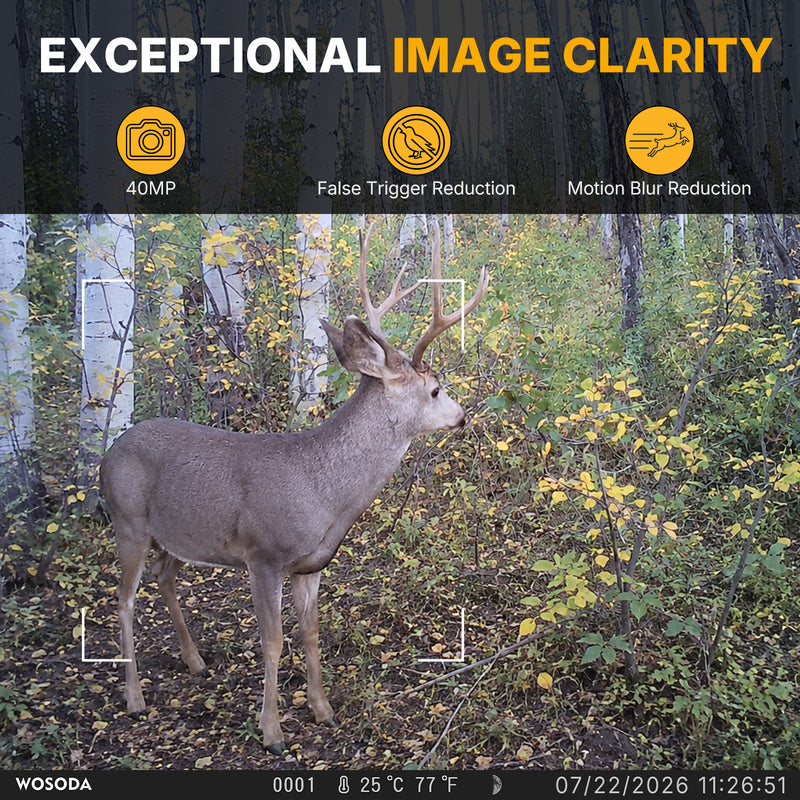 WOSODA G300plus Trail Camera 40MP 2K Hunting Camera