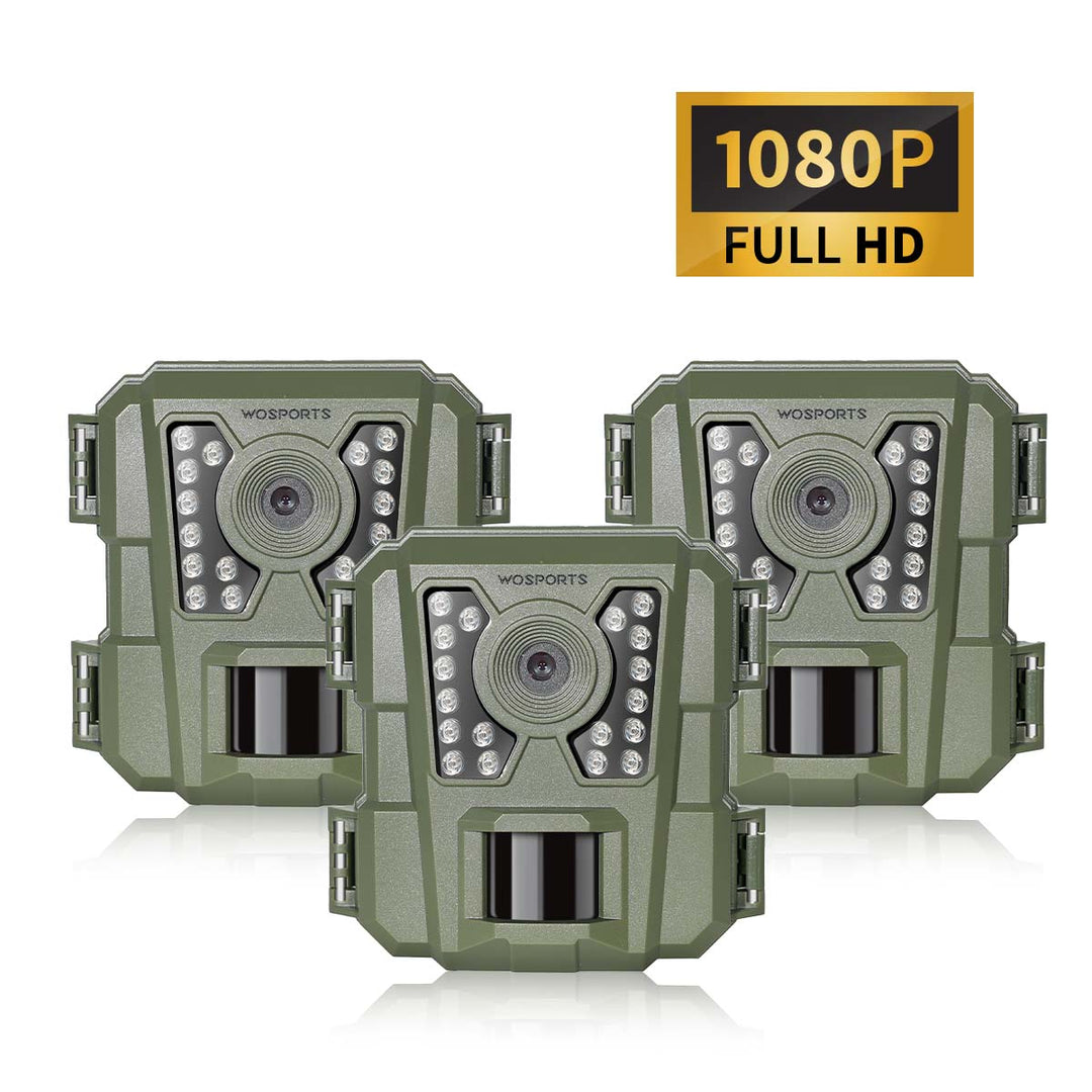 WOSPORTS  G100 Trail Camera Green 3 Pack