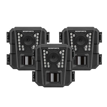 WOSPORTS G100 Trail Camera Black 3 Pack
