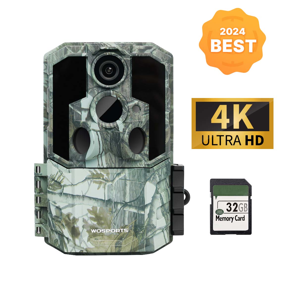 WOSPORTS G600 Trail Camera 36MP Wildlife Camera with 4K Resolution