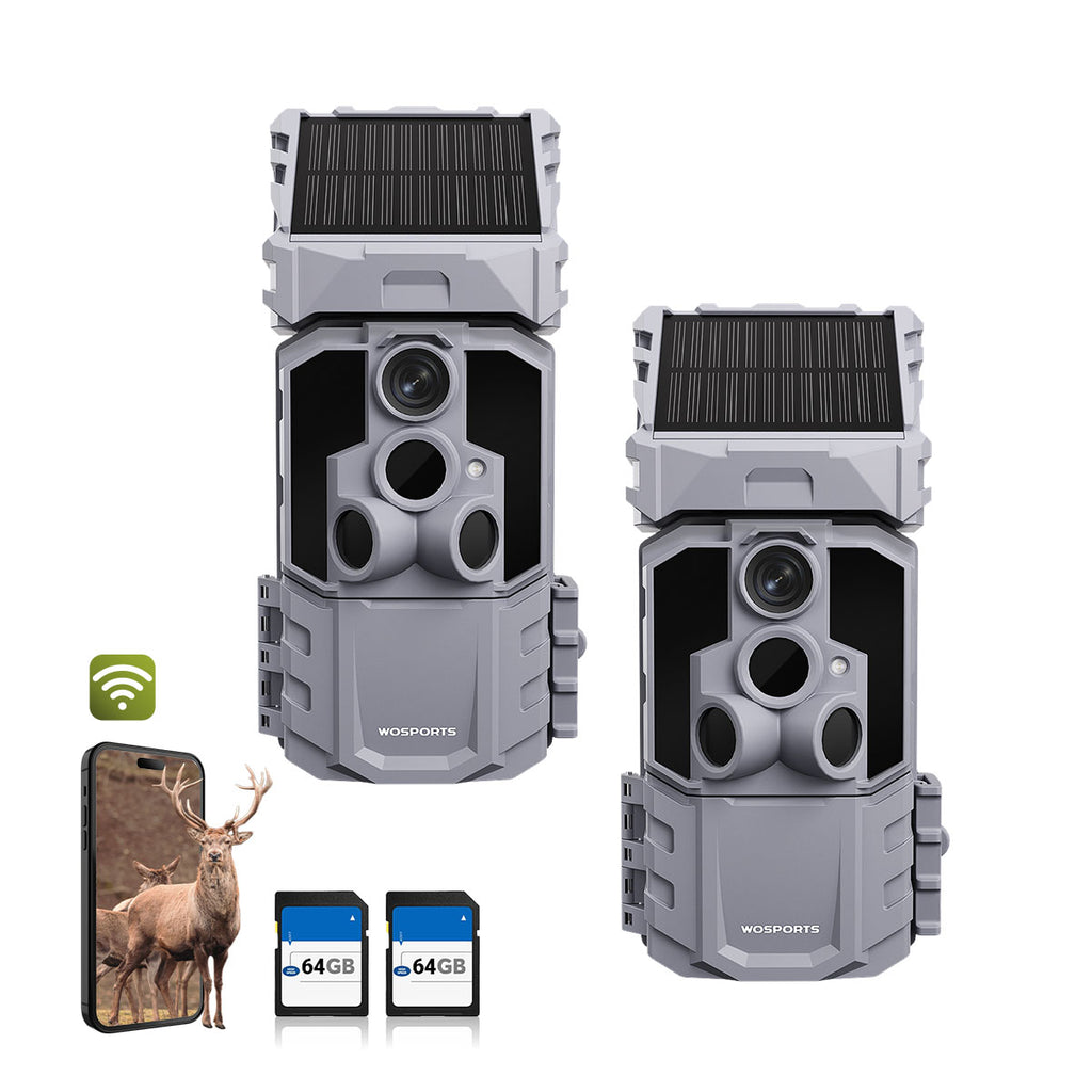 WOSPORTS G600Pro Wi-Fi Solar Trail Camera (2-Pack)
