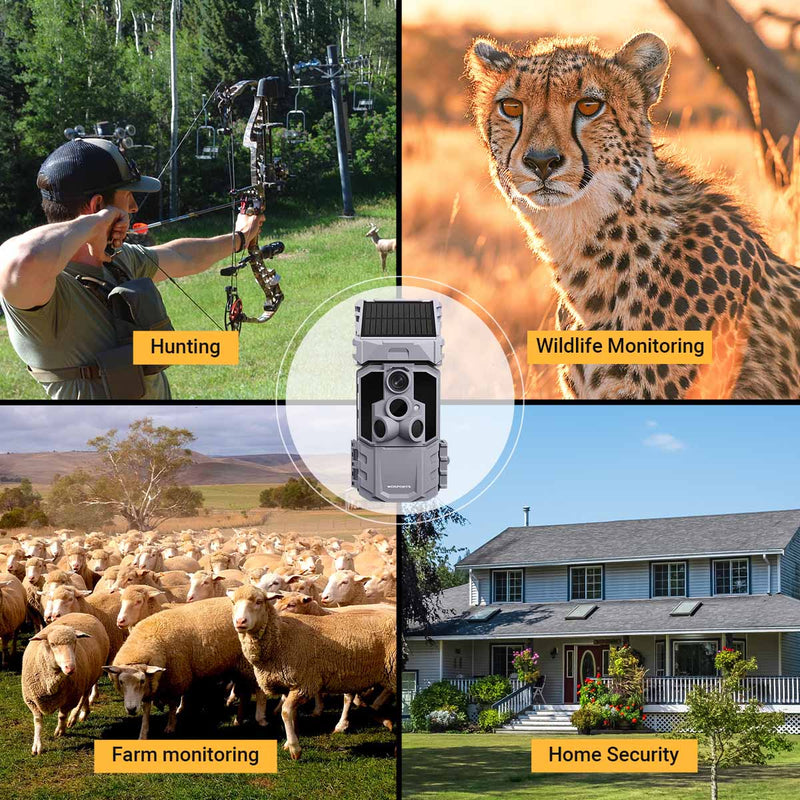 WOSPORTS G600PRO Wi-Fi Solar Trail Camera