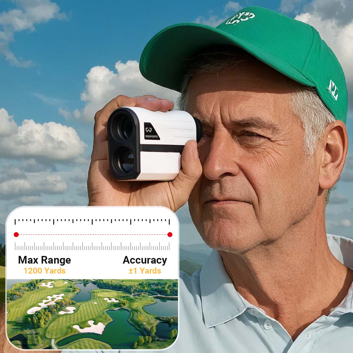 WOSPORTS H-100 Golf Rangefinder - Affordable Laser Rangefinder