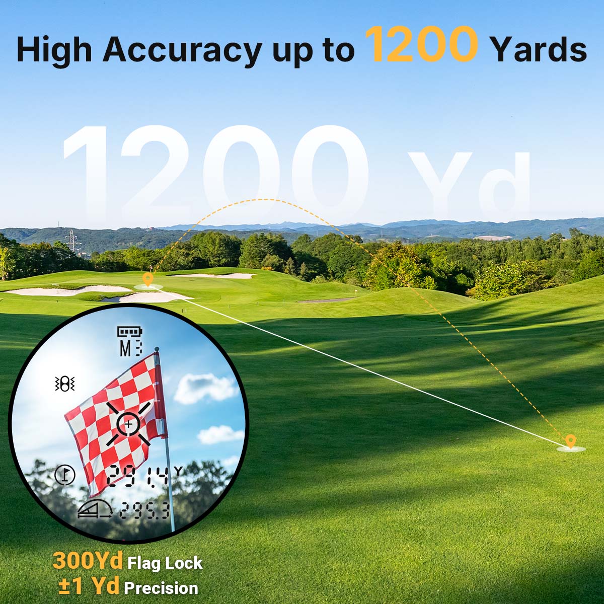 WOSPORTS H-100 Golf Rangefinder - Affordable Laser Rangefinder