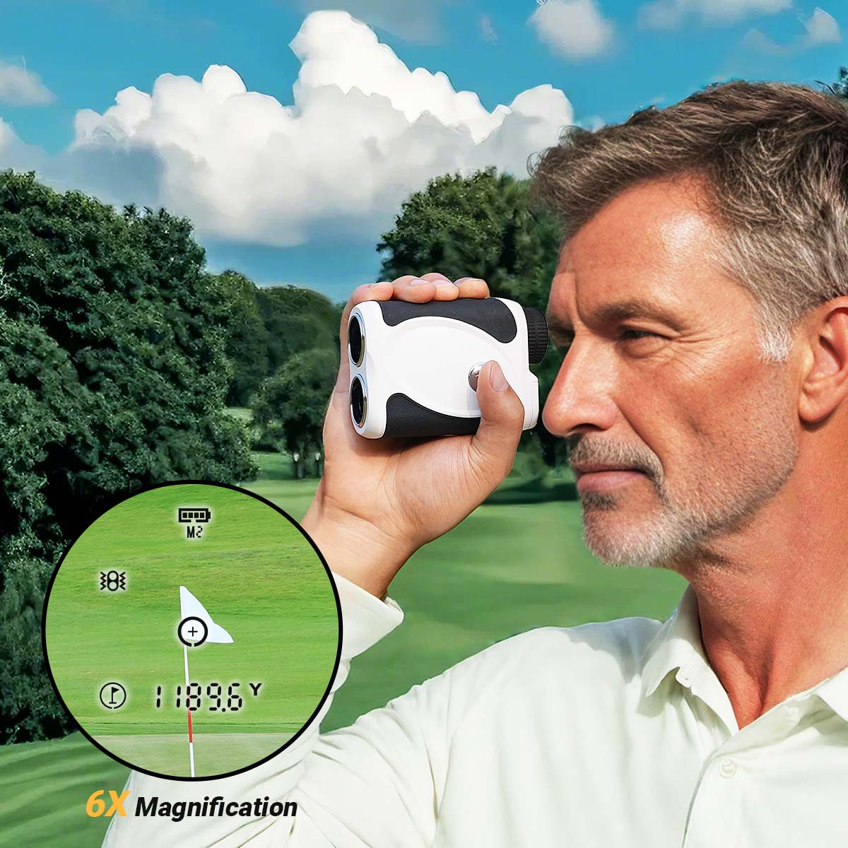 wosports RANGE FINDER　H-111 （ゴルフ、超小型・超軽量、距離・測定機・測定速度） WOSPORTS H-111 Golf Rangefinder - High Precision Rangefinder for Golf