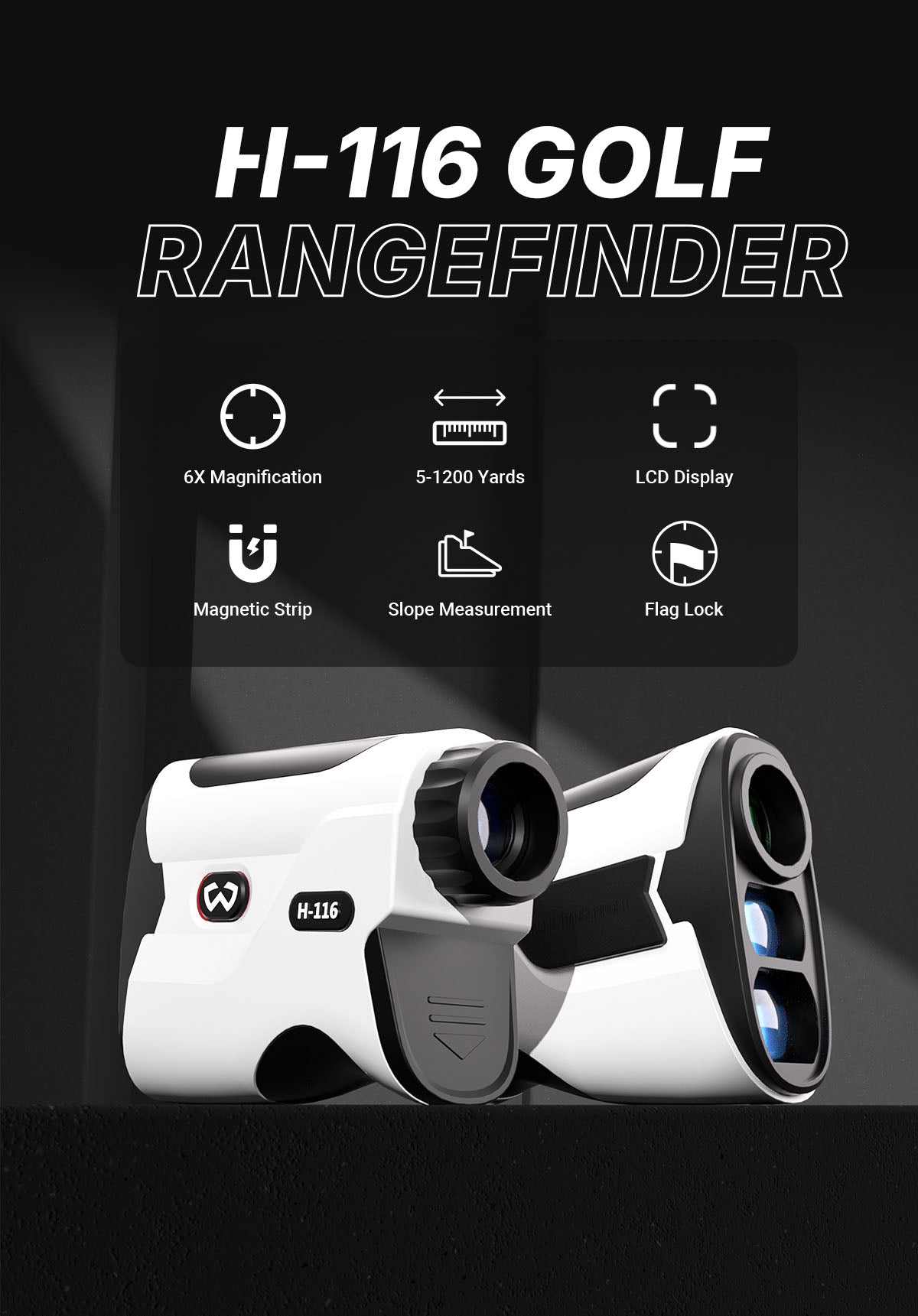 WOSPORTS H-116 Golf Rangefinder with Slope