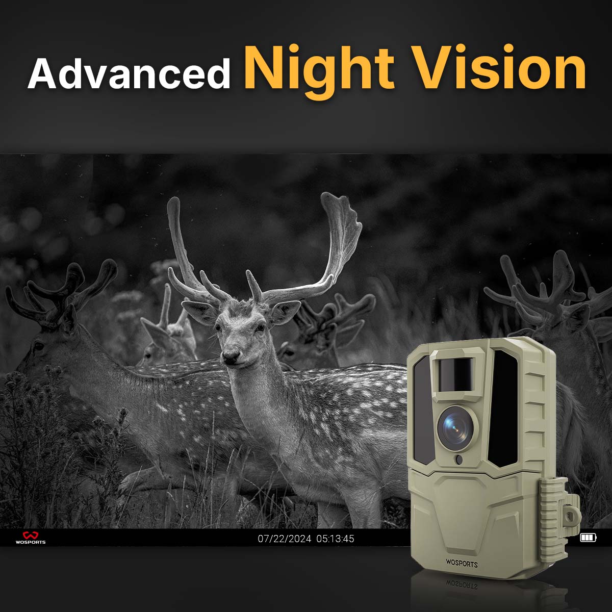 WOSPORTS H29 Trail Camera | Captures 4K Ultra-HD Videos & 48MP Photos