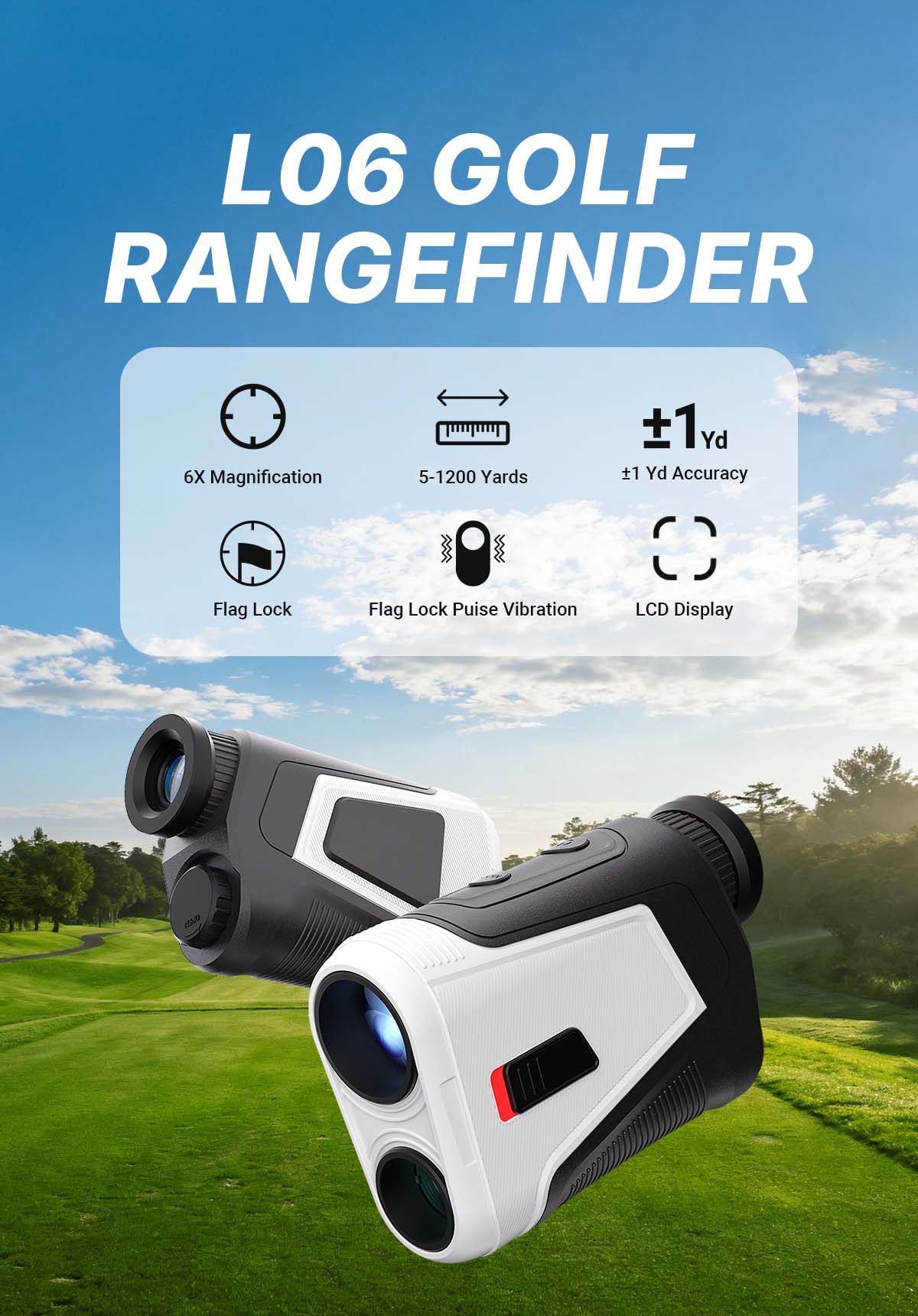 WOSPORTS L06 Golf Rangefinder with Multiple Modes