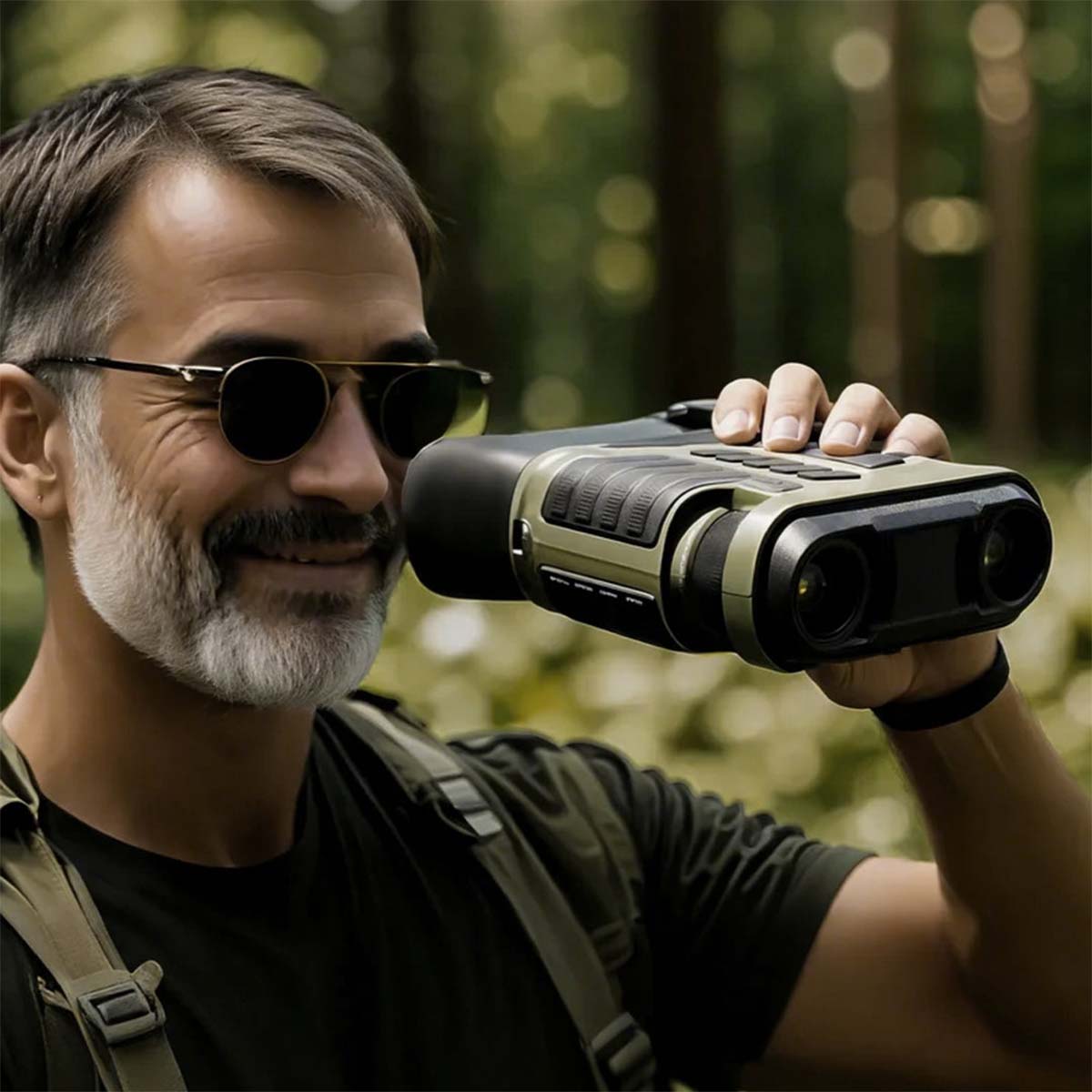 WOSPORTS NV400 Night Vision Binoculars Green 3-Pack