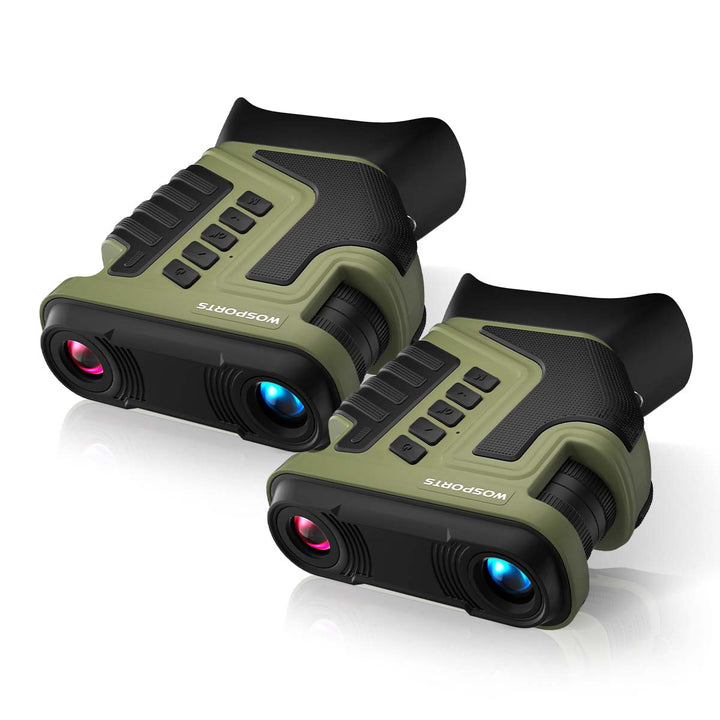 WOSPORTS NV400 Night Vision Binoculars Green 2 Pack