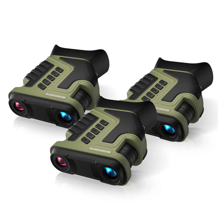 WOSPORTS NV400 Night Vision Binoculars Green 3 Pack